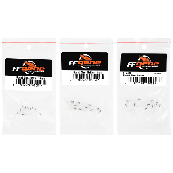 Główki do nimf FFGene Round Glass Rattles