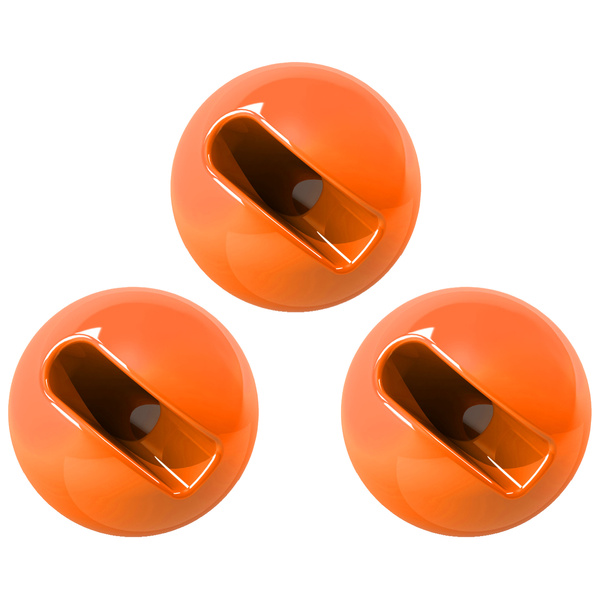 Główki wolframowe FFGene Slotted Beads Fl. Orange (10)