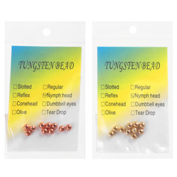 Główki wolframowe FFGene Tungsten Nymph Beads with Eyes