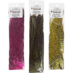 Hareline Half Grizzly Saddles