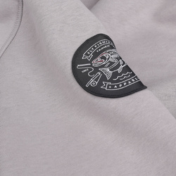 Bluza z kapturem Taimen Menza Embroidery Zippered - Lt. Grey