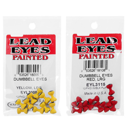 Oczy do sztucznych much Wapsi Dumbbell Eyes Painted