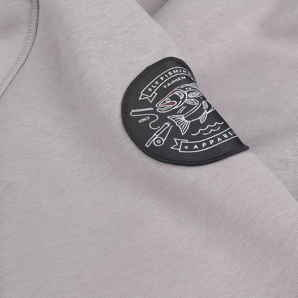 Bluza z kapturem Taimen Menza Embroidery Zippered - Lt. Grey